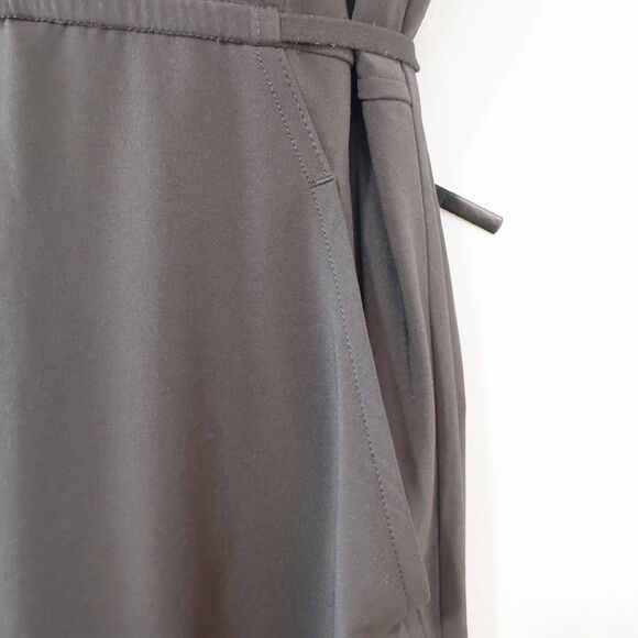 Athleta Marlow Maxi Dress Womens XS Black Side Slits Stretchy Oversized V Neck - Picture 13 of 16
